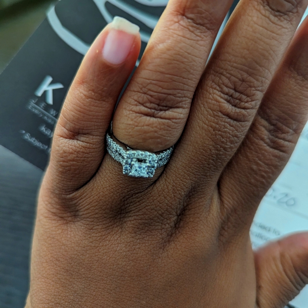 Kay Jewelers wedding band with engagement ring